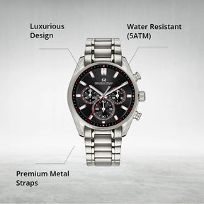 Aerodyne - Black - Premium Titanium Metal Watch For Men