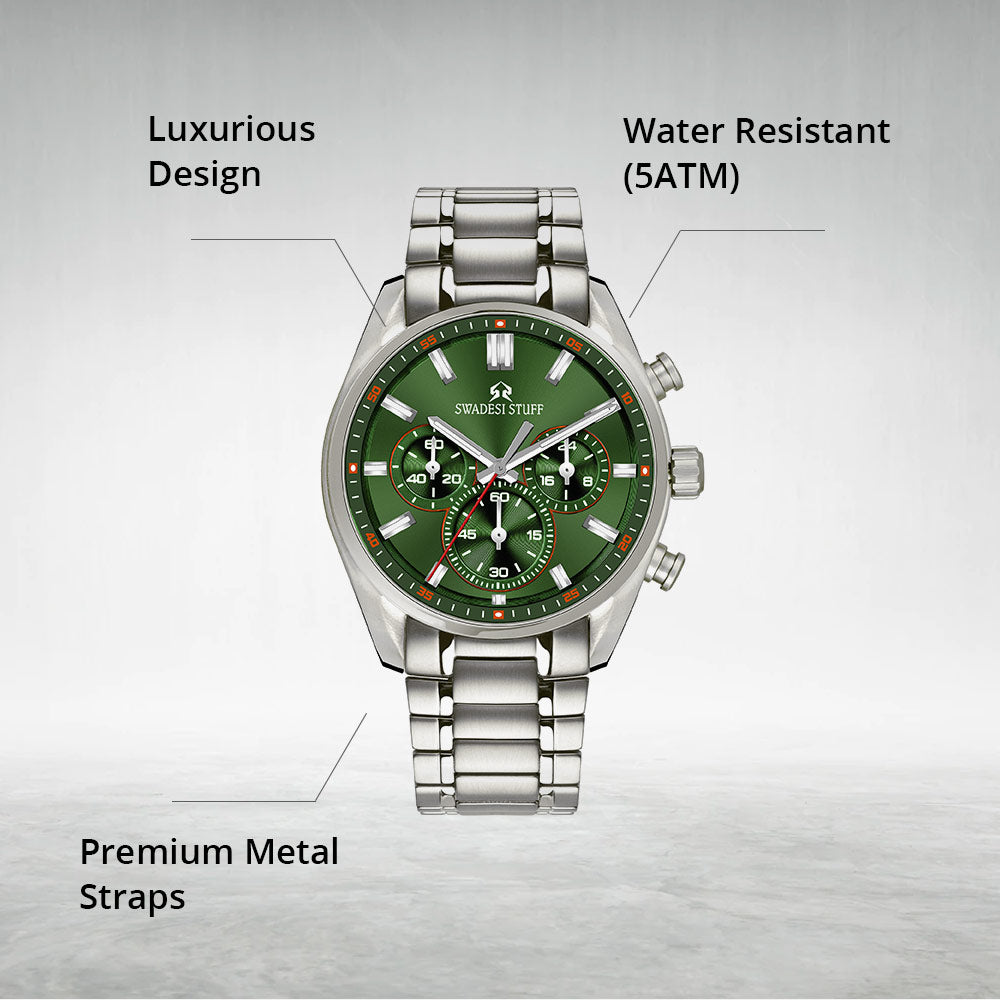 Aerodyne - Green - Premium Titanium Metal Watch For Men