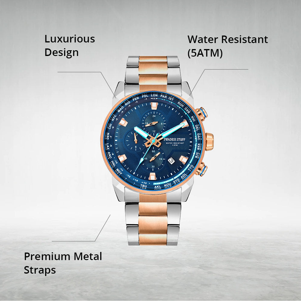 Coupe - Blue - Premium Metal Watch For Men