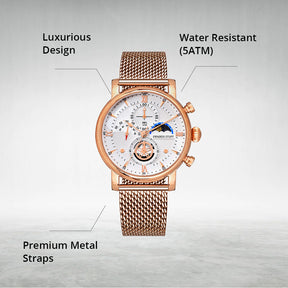 Cognoscenti - Rose - Premium Metal Watch For Men