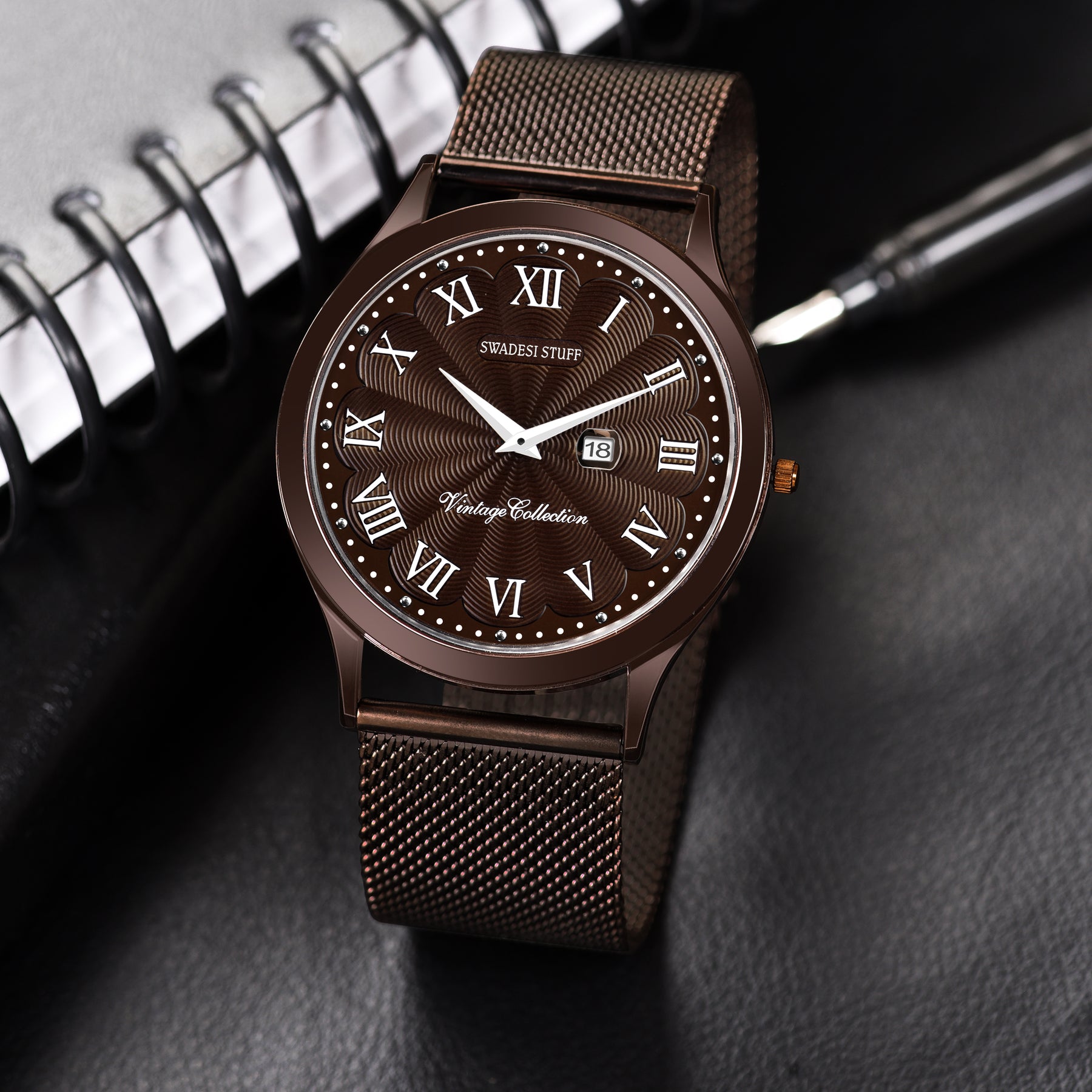 Phenomenon - Dark Brown - Premium Leather Watch For Men