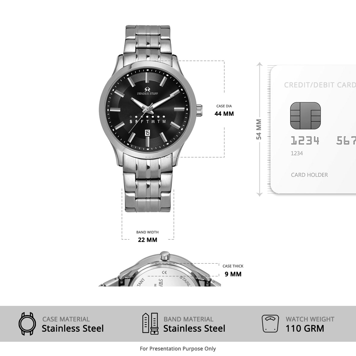 Resolute - Black- Premium & Luxurious Watch For Men