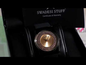 Crystalline Charm - Black - Premium & Luxurious Watch For Women
